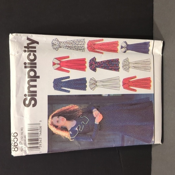 Simplicity 8656 Uncut Sewing Pattern Vintage Dresses Size P (12,14,16) - Picture 1 of 3